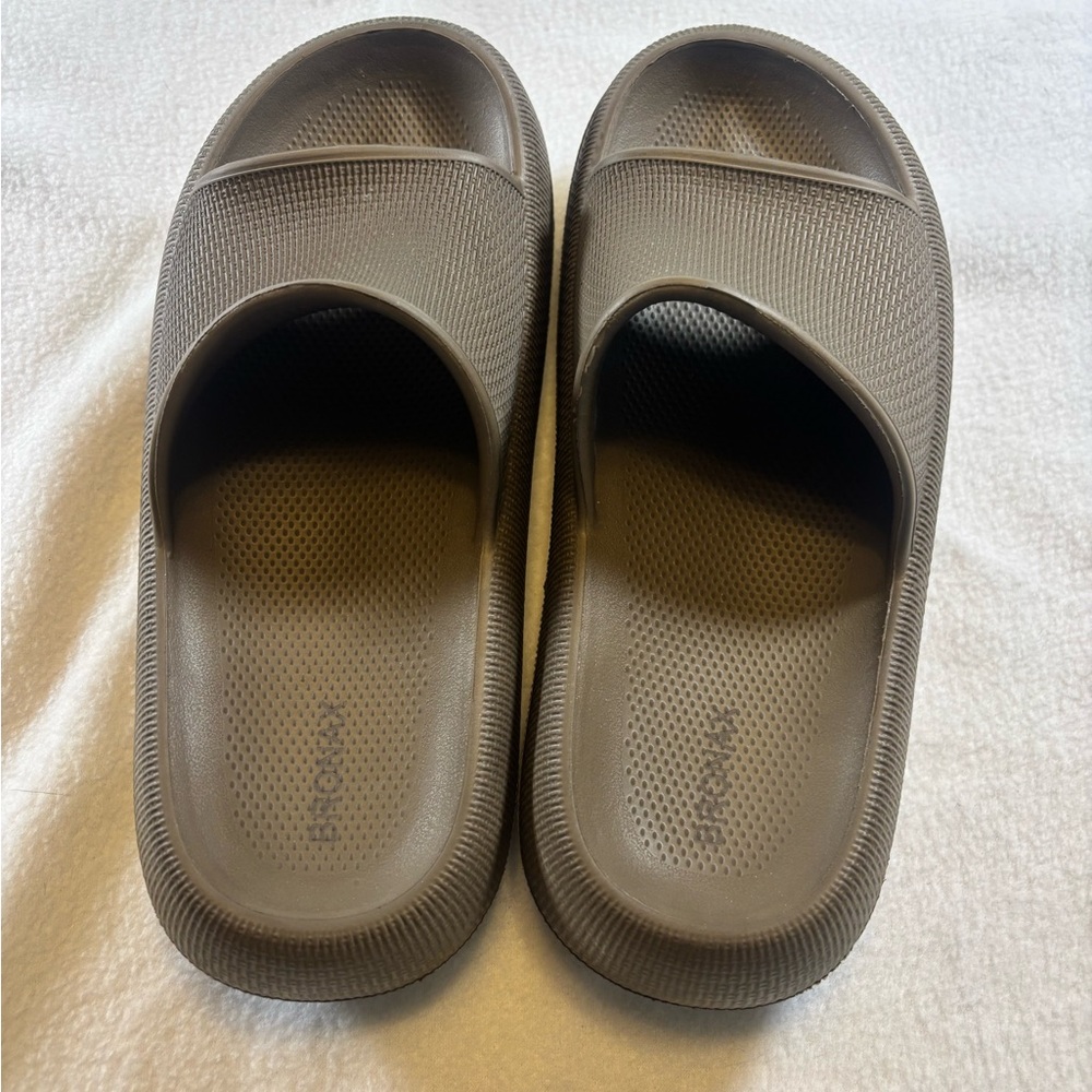 Brown Slide Sandals